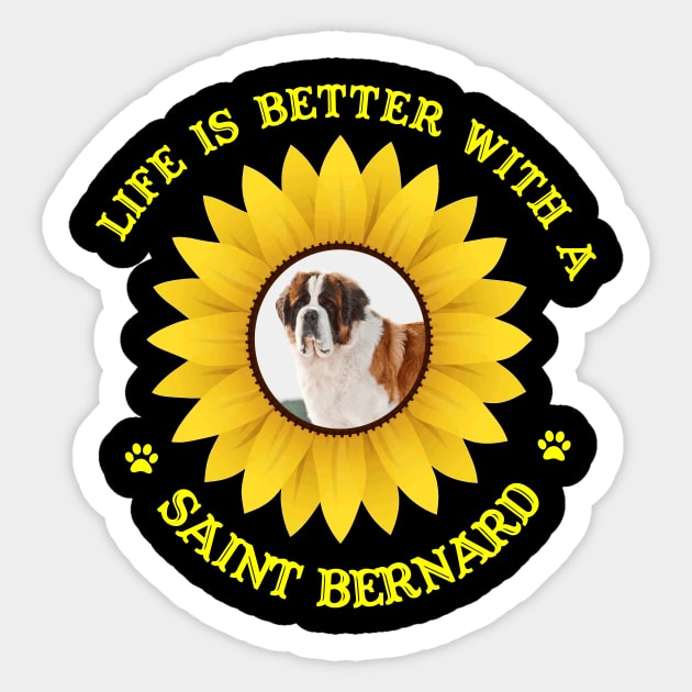 Saint Bernard Lovers Sticker by bienvaem